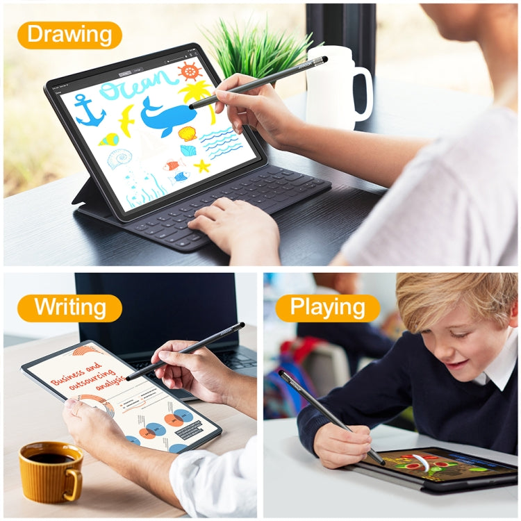 JOYROOM JR-DR01 Universal Dual-head Replaceable Silicone Tips Passive Tablet Stylus Pen (Black) - Stylus Pen by JOYROOM | Online Shopping South Africa | PMC TechLife