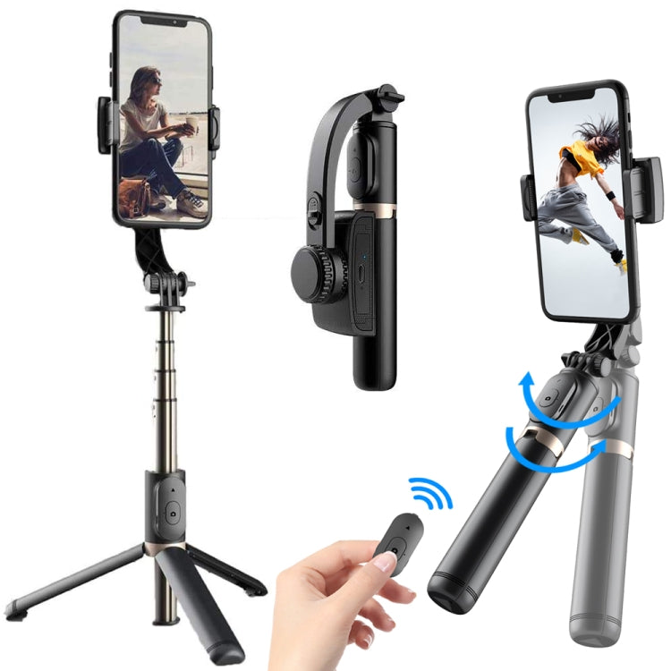 Q08 Gimbal Stabilizer Bluetooth Remote Control Tripod Selfie Stick (Black) - Selfie Light by PMC Jewellery | Online Shopping South Africa | PMC Jewellery