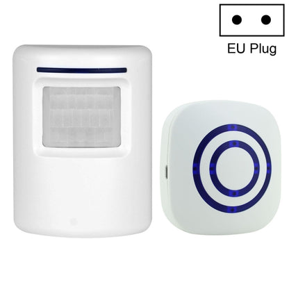 FY-0256 2 in 1 PIR Infrared Sensors (Transmitter + Receiver) Wireless Doorbell Alarm Detector for Home / Office / Shop / Factory, EU Plug - Sensor Doorbell by PMC Jewellery | Online Shopping South Africa | PMC Jewellery