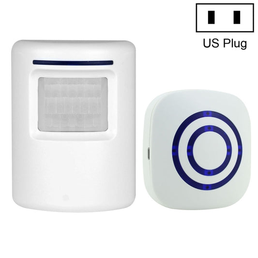 FY-0256 2 in 1 PIR Infrared Sensors (Transmitter + Receiver) Wireless Doorbell Alarm Detector for Home / Office / Shop / Factory, US Plug - Sensor Doorbell by PMC Jewellery | Online Shopping South Africa | PMC Jewellery
