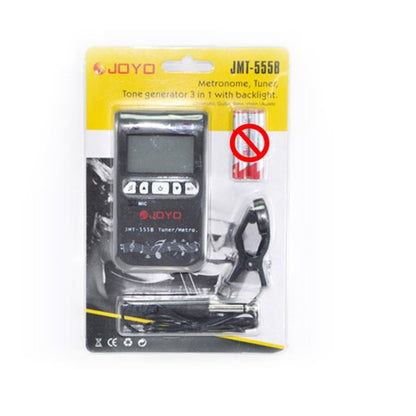 JOYO JMT-555B Metronome Tuner Chromatic Digital LCD Backlight with Tone Generator 3 in 1 Kit for Guitar Violin Ukulele (Black) - Stringed Instruments by JOYO | Online Shopping South Africa | PMC Jewellery