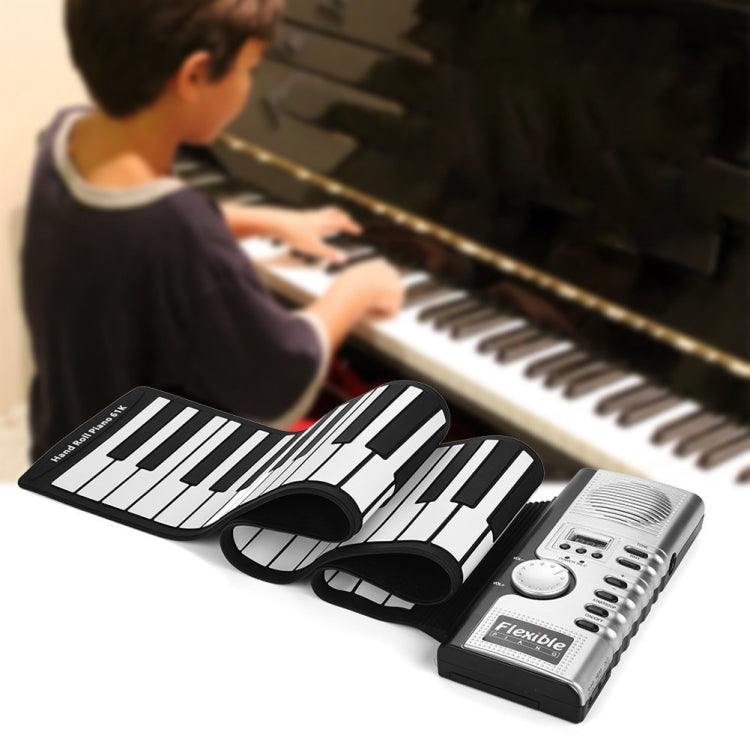 61 Keys Portable Flexible Roll Up Electronic Soft Keyboard Piano with Speakers - Keyboard Instruments by PMC Jewellery | Online Shopping South Africa | PMC Jewellery