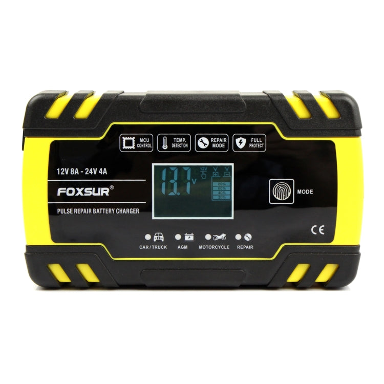 FOXSUR 12V-24V Car Motorcycle Truck ABS Repair Battery Charger AGM Charger, UK Plug - Battery Charger by FOXSUR | Online Shopping South Africa | PMC Jewellery | Buy Now Pay Later Mobicred