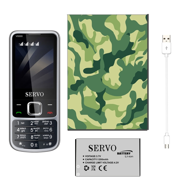 SERVO V9500 Mobile Phone, Russian Key, 2.4 inch, Spredtrum SC6531CA, 21 Keys, Support Bluetooth, FM, Magic Sound, Flashlight, GSM, Quad SIM(Black) - SERVO by SERVO | Online Shopping South Africa | PMC Jewellery