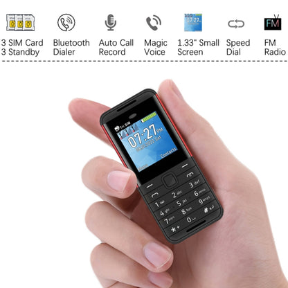 SERVO BM5310 Mini Mobile Phone, Russian Key, 1.33 inch, MTK6261D, 21 Keys, Support Bluetooth, FM, Magic Sound, Auto Call Record, GSM, Triple SIM (Red) - SERVO by SERVO | Online Shopping South Africa | PMC Jewellery