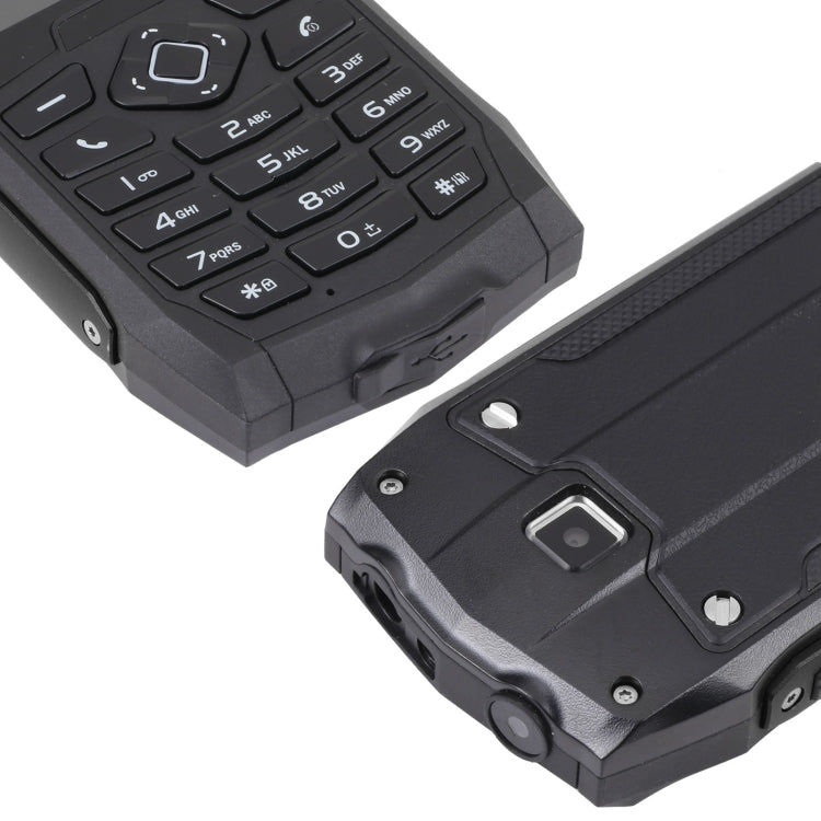 Rugtel R1D Rugged Phone, IP68 Waterproof Dustproof Shockproof, 2.4 inch, MTK6261D, 2000mAh Battery, Loud Box Speaker, FM, Network: 2G, Dual SIM (Black) - Others by Rugtel | Online Shopping South Africa | PMC Jewellery