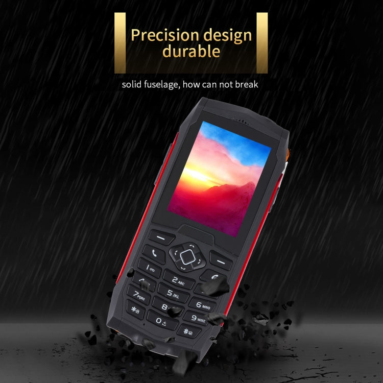 Rugtel R1D Rugged Phone, IP68 Waterproof Dustproof Shockproof, 2.4 inch, MTK6261D, 2000mAh Battery, Loud Box Speaker, FM, Network: 2G, Dual SIM (Red) - Others by Rugtel | Online Shopping South Africa | PMC Jewellery