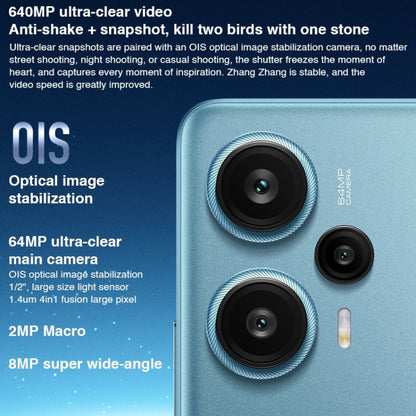 Xiaomi Redmi Note 12 Turbo 5G, 64MP Camera, 12GB+512GB, Triple Back Cameras, 5000mAh Battery, 6.67 inch MIUI 14 Snapdragon 7+ Gen2 Octa Core up to 2.91GHz, Network: 5G, Dual SIM, NFC, IR Control (Blue) - Xiaomi Redmi by Xiaomi | Online Shopping South Africa | PMC Jewellery | Buy Now Pay Later Mobicred