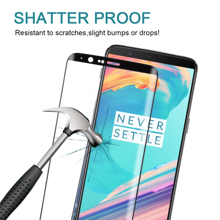 For OnePlus 5T 3D Curved Edge 9H Hardness HD Tempered Glass Screen Protector(Black) - OnePlus Tempered Glass by PMC TechLife | Online Shopping South Africa | PMC TechLife | Buy Now Pay Later Mobicred