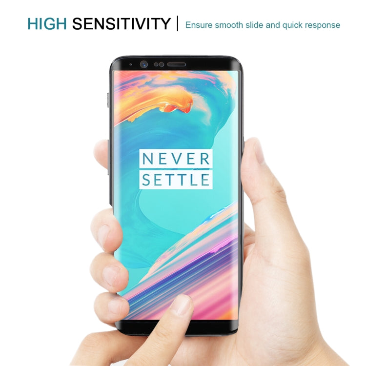 For OnePlus 5T 3D Curved Edge 9H Hardness HD Tempered Glass Screen Protector(Black) - OnePlus Tempered Glass by PMC TechLife | Online Shopping South Africa | PMC TechLife | Buy Now Pay Later Mobicred