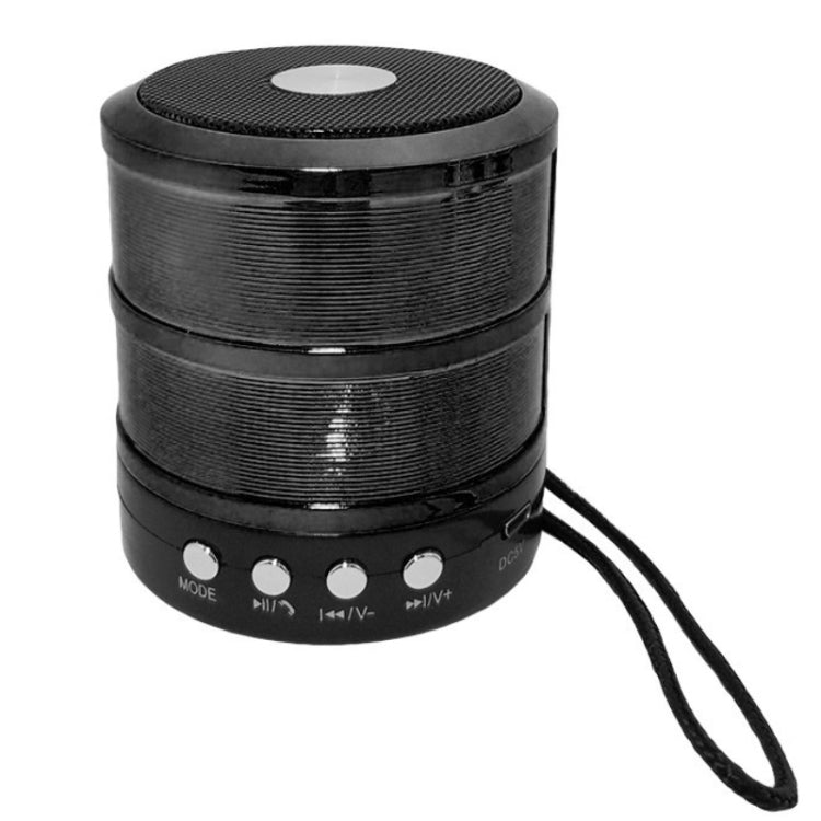 WS-887 Bluetooth Speaker with Lanyard, Support Hands-free Call & FM & U Disk & TF Card & AUX(Black) - free shipping - PMC TechLife - Order now!