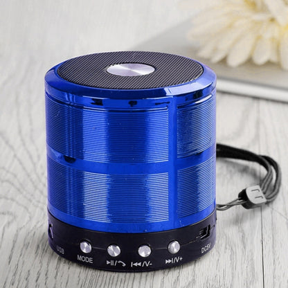 WS-887 Bluetooth Speaker with Lanyard, Support Hands-free Call & FM & U Disk & TF Card & AUX(Blue) - Mini Speaker by PMC Jewellery | Online Shopping South Africa | PMC Jewellery