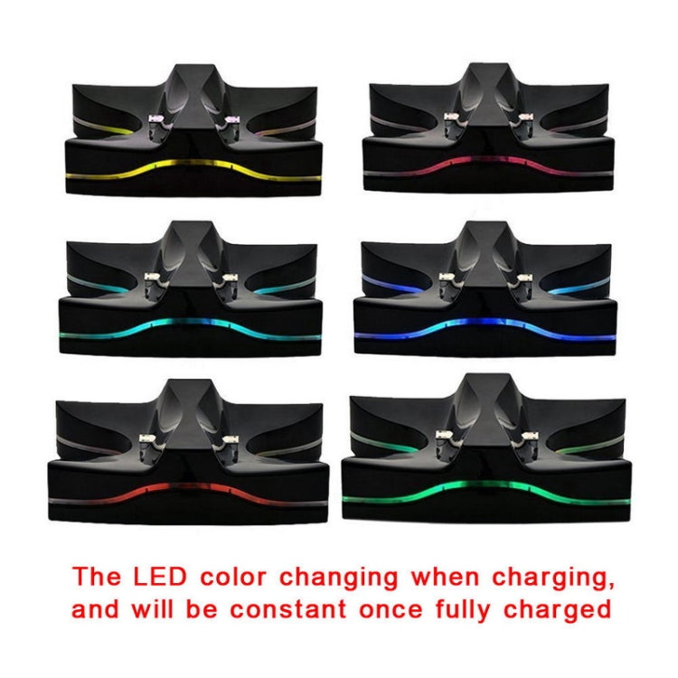 Special UFO Shape 2 x USB Charging Dock Station Stand / Controller Charging Stand for PS4 Playstation 4  with Multi Colors LED(Black) - free shipping - PMC TechLife - Order now!