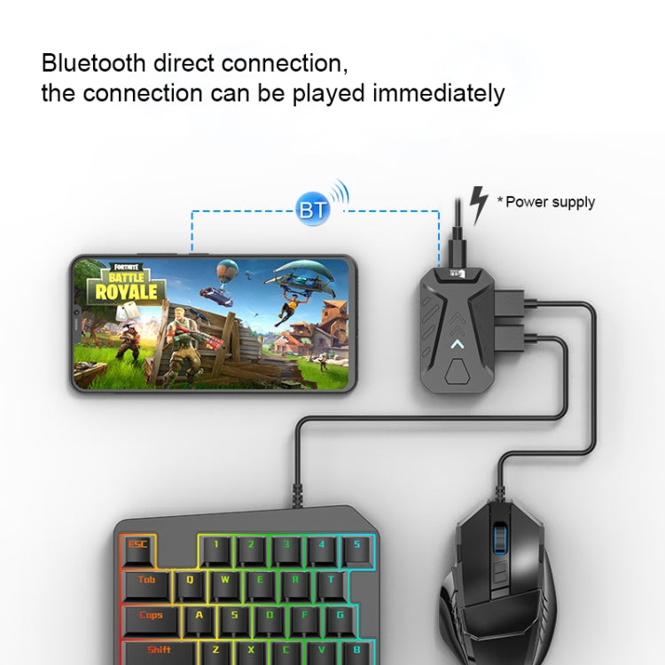 GAMWING MIX Portable Bluetooth 4.0 Keyboard Mouse Converter Eating Chicken Game Auxiliary Tool(Black) - free shipping - PMC TechLife - Order now!