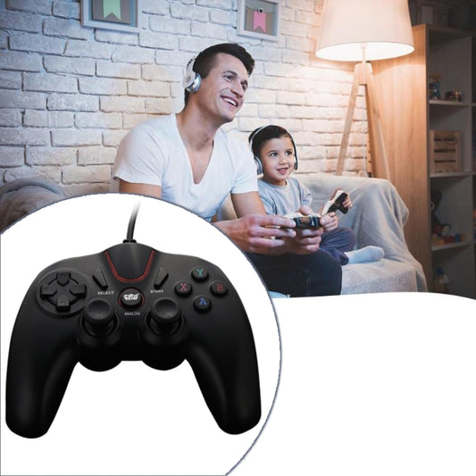 Wired Game Controller Gamepad Handle for PS3 / Compute(Black) - Gamepads by PMC Jewellery | Online Shopping South Africa | PMC Jewellery