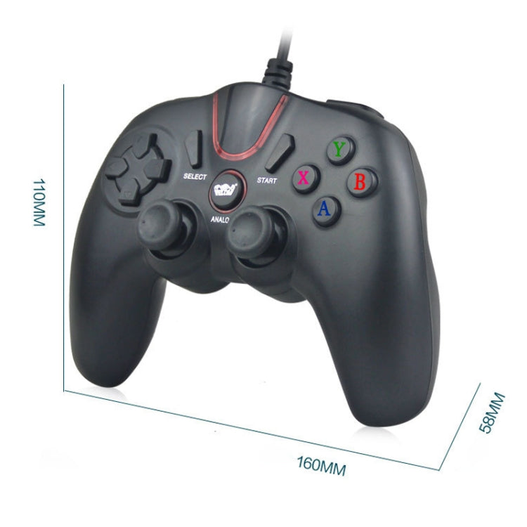 Wired Game Controller Gamepad Handle for PS3 / Compute(Black) - Gamepads by PMC Jewellery | Online Shopping South Africa | PMC Jewellery