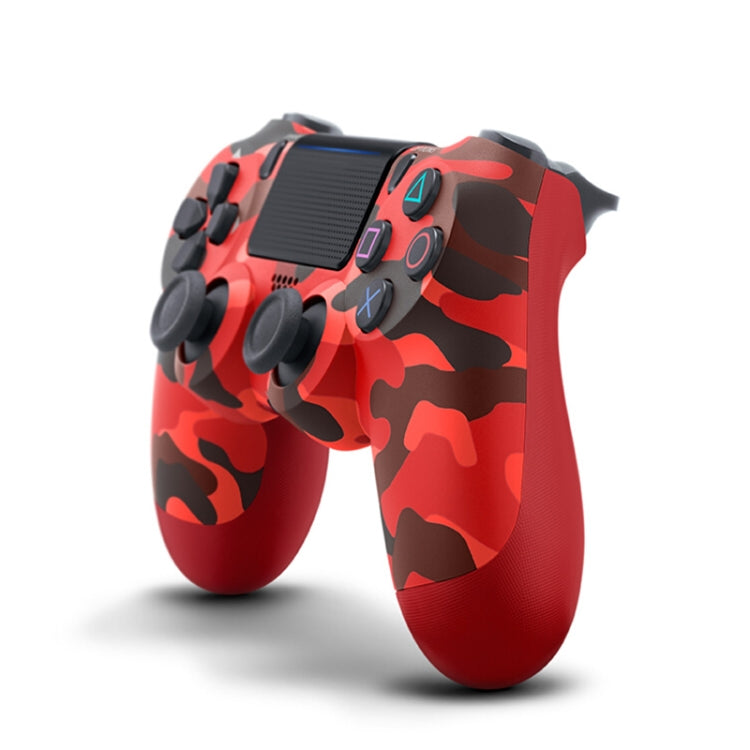 Camouflage Wireless Bluetooth Game Handle Controller with Lamp for PS4, EU Version(Red) - Gamepads by PMC Jewellery | Online Shopping South Africa | PMC Jewellery