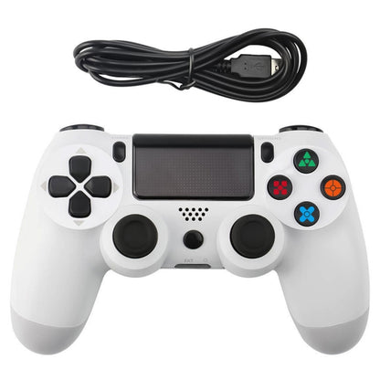 Snowflake Button Wired Gamepad Game Handle Controller for PS4(White) - Gamepads by PMC Jewellery | Online Shopping South Africa | PMC Jewellery