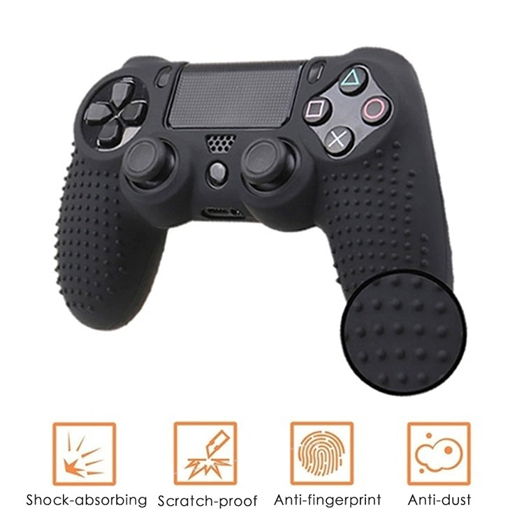 Non-slip Silicone Protective Case for Sony PS4(Black+green) - Cases by PMC TechLife | Online Shopping South Africa | PMC TechLife