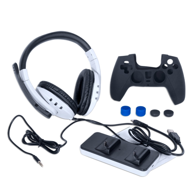 MKP-0592 8 in 1 Game Set For Sony PS5 - Headset & Microphone by PMC Jewellery | Online Shopping South Africa | PMC Jewellery