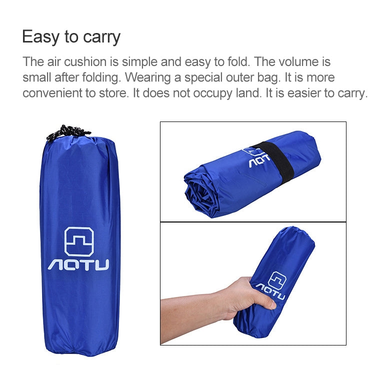 Aotu AT6241 Outdoor Camping Inflatable Cushion TPU Air Mattress, Size: 190x57x5.5cm(Blue) - Camping Mats by AOTU | Online Shopping South Africa | PMC Jewellery