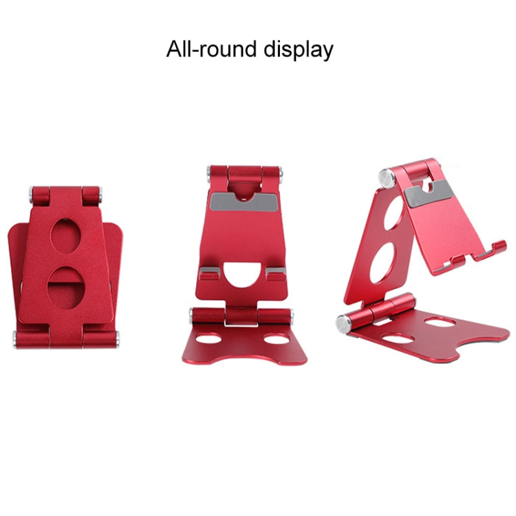ROOSTAND R2 Aluminum Alloy Mobile Desktop Tablet Bracket Double Folding Lazy Artifact, Size: 6.4x7x9cm(Silver) - Desktop Holder by PMC TechLife | Online Shopping South Africa | PMC TechLife