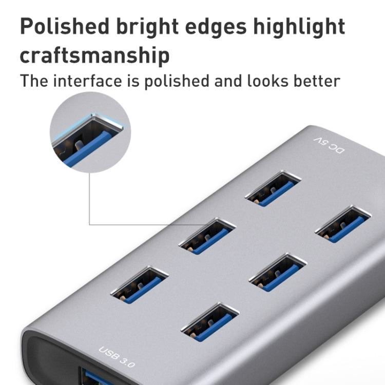 8108 7 Ports USB 3.0 to USB 3.0 HUB, Cable Length: 80cm - USB 3.0 HUB by PMC TechLife | Online Shopping South Africa | PMC TechLife