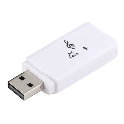 2 in 1 USB Bluetooth Dongle + Audio Receiver Adapter(White) - Audio Receiver Transmitter by PMC Jewellery | Online Shopping South Africa | PMC Jewellery