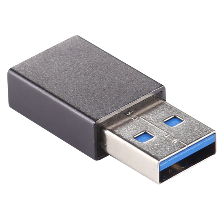 USB 3.0 Male to Type-C / USB-C Female Aluminium Alloy Adapter (Black) - Cable & Adapters by PMC TechLife | Online Shopping South Africa | PMC TechLife