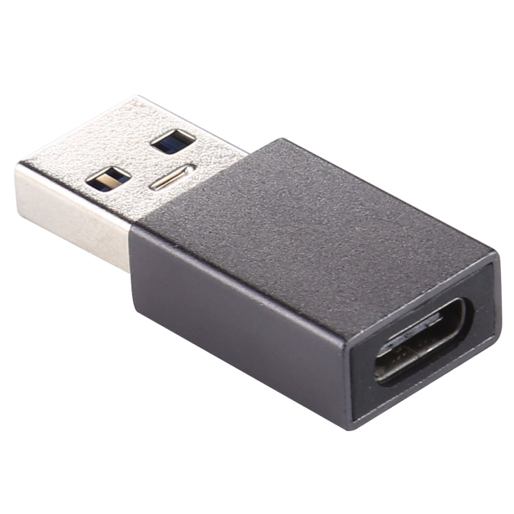 USB 3.0 Male to Type-C / USB-C Female Aluminium Alloy Adapter (Black) - Cable & Adapters by PMC TechLife | Online Shopping South Africa | PMC TechLife