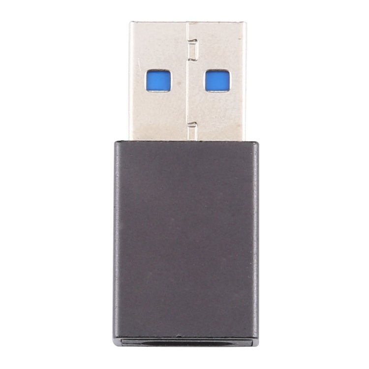 USB 3.0 Male to Type-C / USB-C Female Aluminium Alloy Adapter (Black) - Cable & Adapters by PMC TechLife | Online Shopping South Africa | PMC TechLife