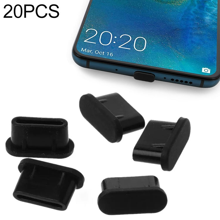 20 PCS Silicone Anti-Dust Plugs for USB-C / Type-C Port(Black) - free shipping - PMC TechLife - Order now!