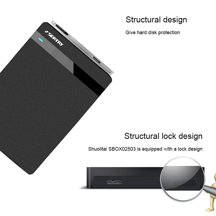 SEATAY HD213 Tool Free Screwless SATA 2.5 inch USB 3.0 Interface HDD Enclosure, The Maximum Support Capacity: 2TB(Black) - HDD Enclosure by PMC TechLife | Online Shopping South Africa | PMC TechLife