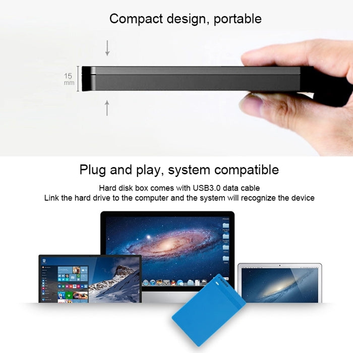 SEATAY HD213 Tool Free Screwless SATA 2.5 inch USB 3.0 Interface HDD Enclosure, The Maximum Support Capacity: 2TB(Black) - HDD Enclosure by PMC TechLife | Online Shopping South Africa | PMC TechLife