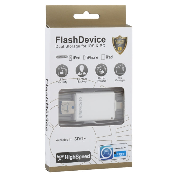 NK-208 3 in 1 i-Flash TF Card / SD Card Reader For 8 Pin + USB 2.0 + Micro USB Devices(White) - U Disk & Card Reader by PMC TechLife | Online Shopping South Africa | PMC TechLife