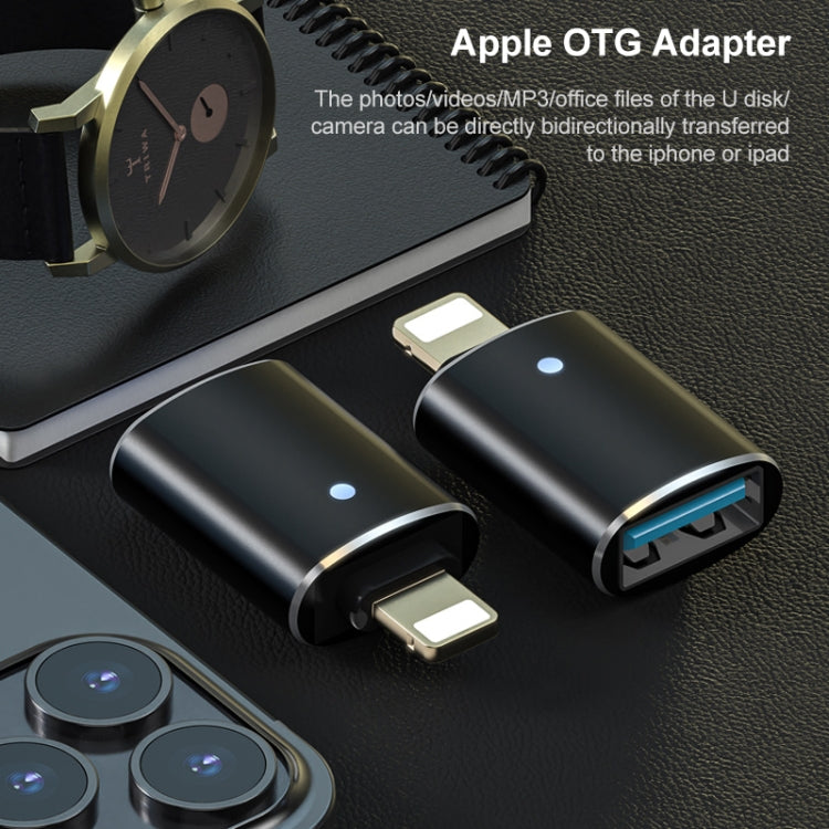 8 Pin OTG Adapter (Silver) - Converter & Adapter by PMC TechLife | Online Shopping South Africa | PMC TechLife