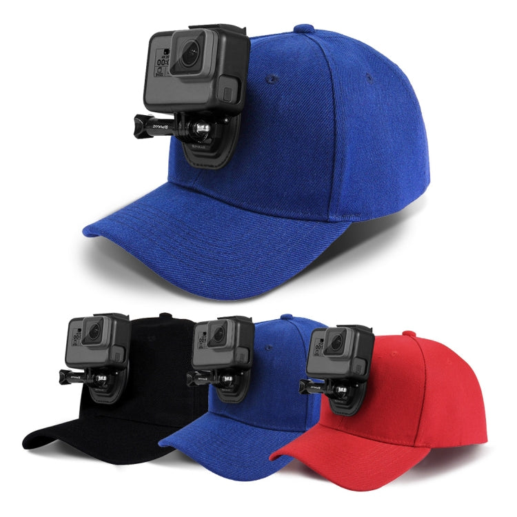 PULUZ Baseball Hat with J-Hook Buckle Mount & Screw for GoPro, DJI OSMO Action and Other Action Cameras(Blue) -  by PMC Jewellery | Online Shopping South Africa | PMC Jewellery