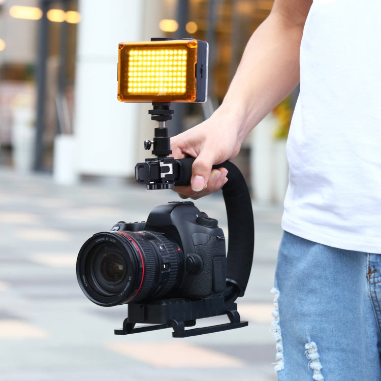 PULUZ U/C Shape 3-Head Cold Shoes Portable Handheld DV Bracket Stabilizer for All SLR Cameras and Home DV Camera - free shipping - PMC TechLife - Order now!