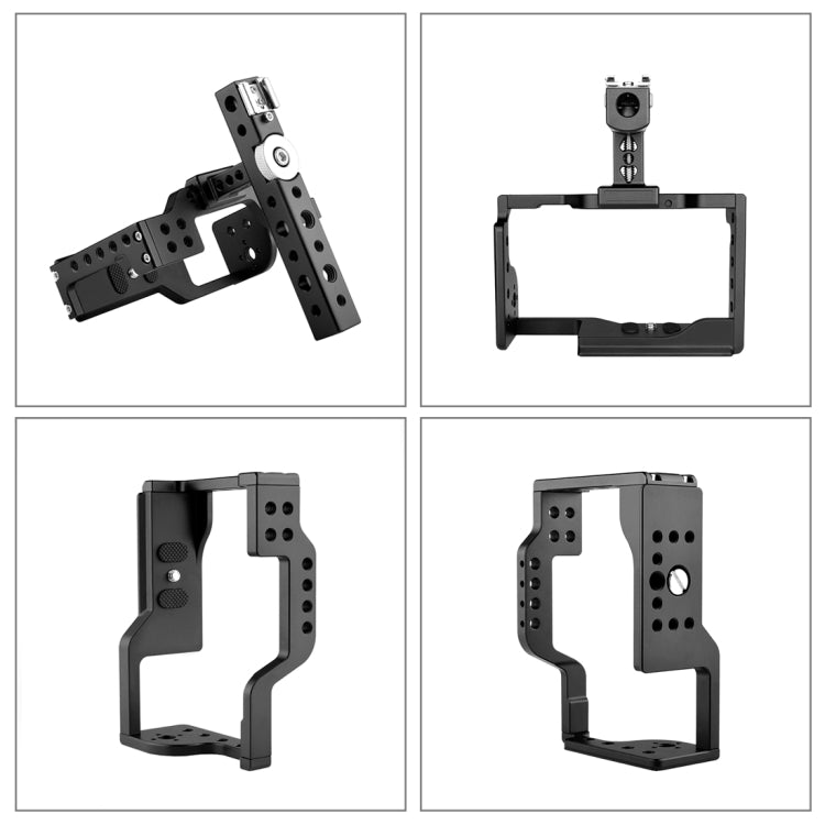 PULUZ Video Camera Cage Stabilizer with Handle for Sony A6600 / ILCE-6600(Black) - free shipping - PMC TechLife - Order now!