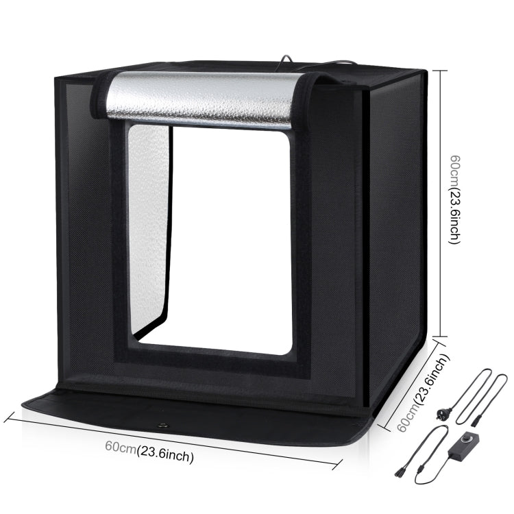 PULUZ Photo Studio Light Box Portable 60 x 60 x 60 cm Light Tent LED 5500K White Light Dimmable Mini 36W Photography Studio Tent Kit with 6 Removable Backdrops (Black Orange White Green Blue Red)(AU Plug) -  by PULUZ | Online Shopping South Africa | PMC Jewellery | Buy Now Pay Later Mobicred