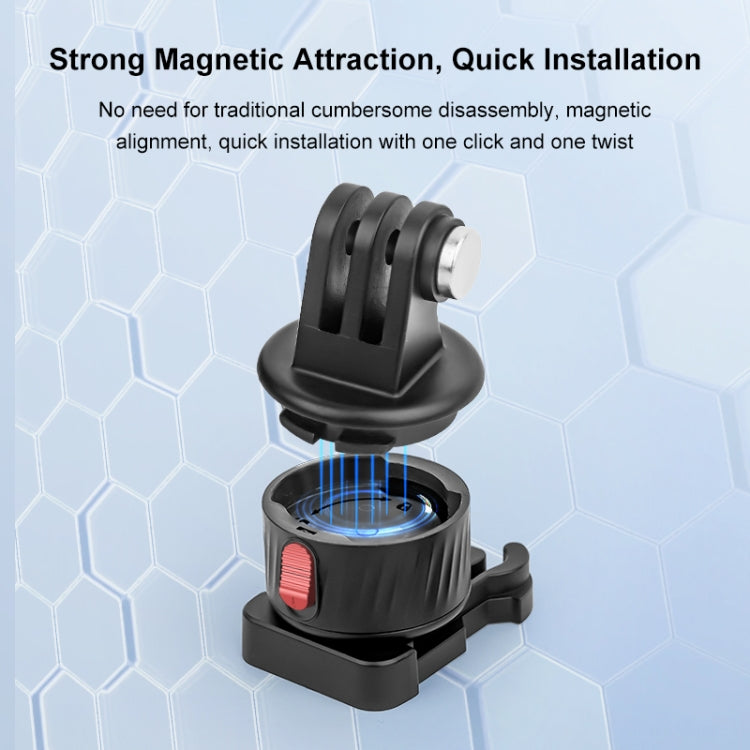 PULUZ Action Camera Quick Release Magnetic Base Adapter (Black) - Connection Mount by PULUZ | Online Shopping South Africa | PMC TechLife | Buy Now Pay Later Mobicred