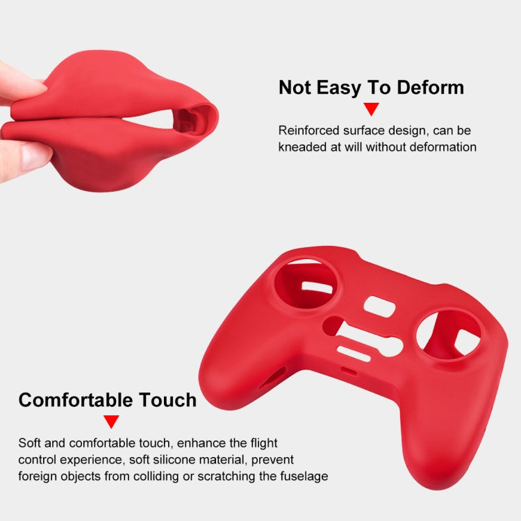 For DJI FPV Combo Remote Control PULUZ Silicone Protective Case(Red) -  by PULUZ | Online Shopping South Africa | PMC TechLife