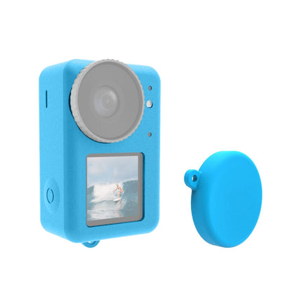 For DJI Osmo Action 4 / 3 PULUZ Silicone Protective Case with Lens Cap (Blue) -  by PULUZ | Online Shopping South Africa | PMC Jewellery