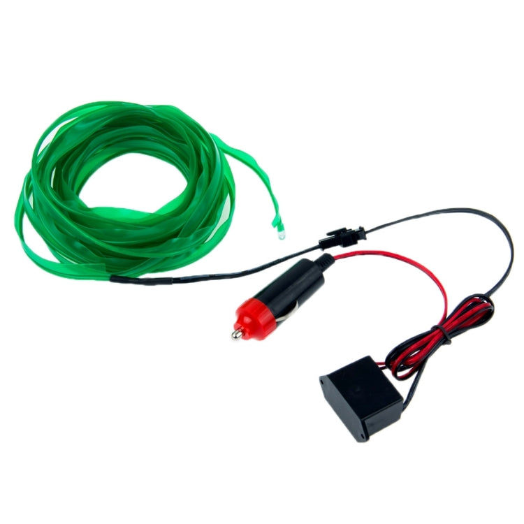 EL Cold Green Light Waterproof Flat Flexible Car Strip Light with Driver for Car Decoration, Length: 5m(Green) - free shipping - PMC TechLife - Order now!