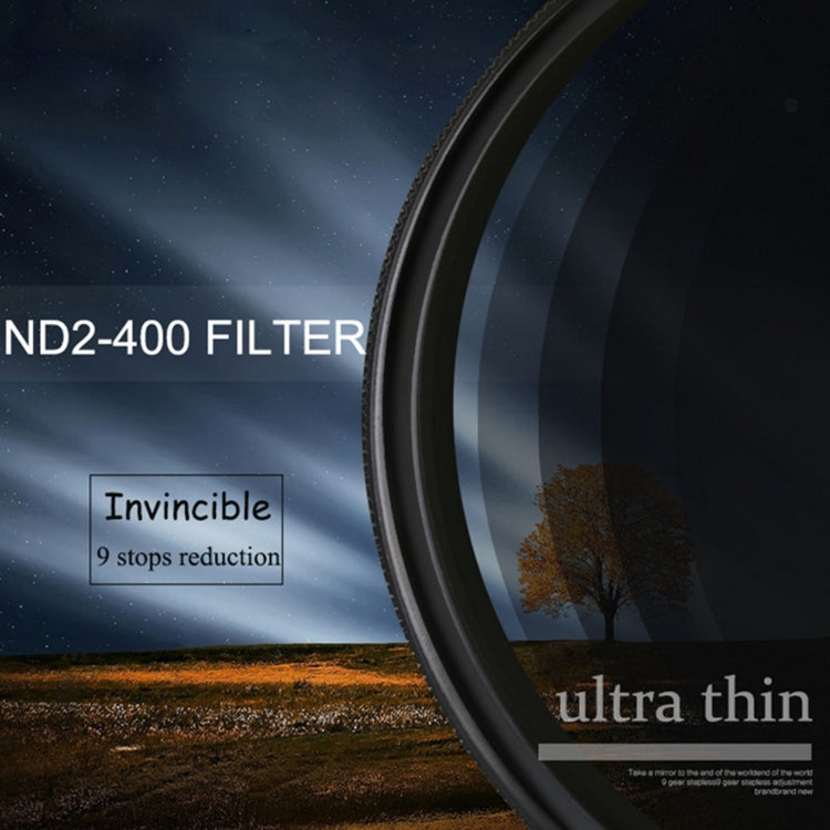 82mm ND Fader Neutral Density Adjustable Variable Filter ND 2 to ND 400 Filter - free shipping - PMC TechLife - Order now!