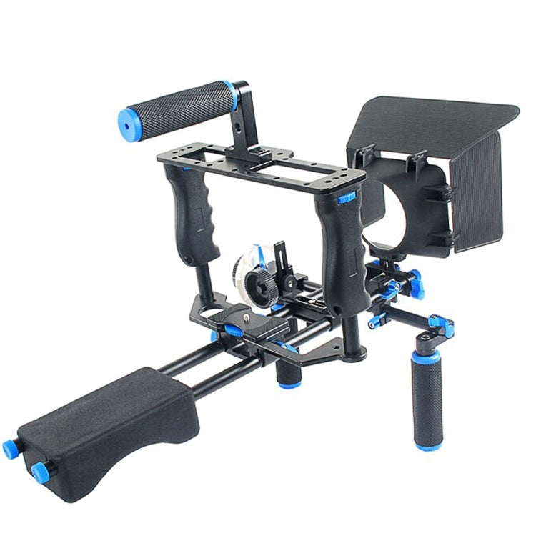 YELANGU YLG1103A-A Dual Handles Camera Shoulder Mount + Camera Cage Stabilizer Kit with Matte Box for DSLR Camera / Video Camera - Shoulder Rigs by YELANGU | Online Shopping South Africa | PMC Jewellery | Buy Now Pay Later Mobicred