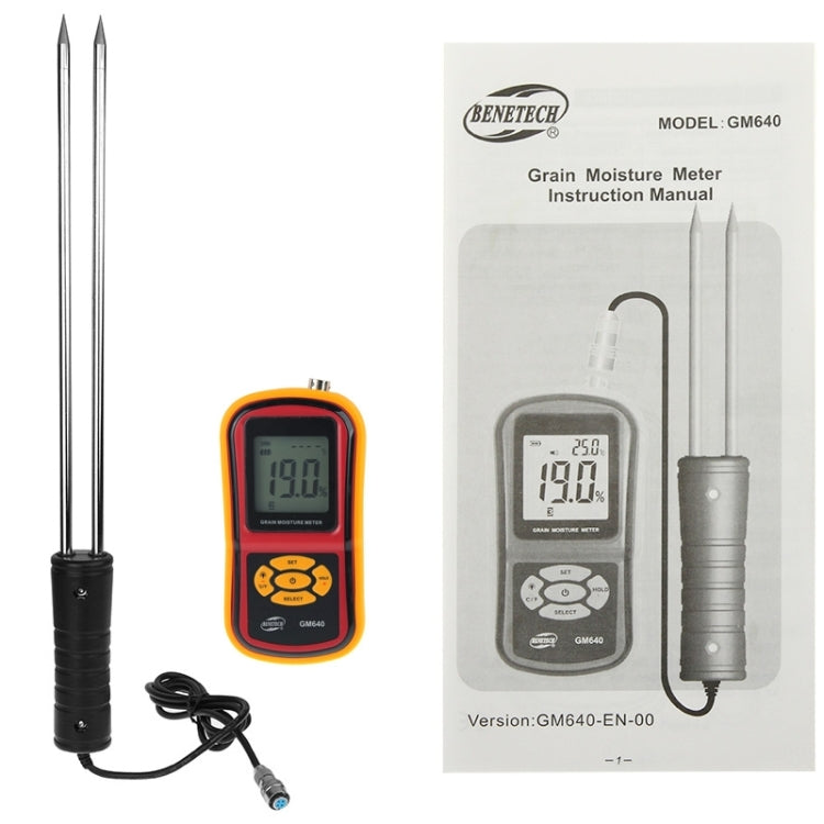 BENETECH GM640 High Quality Digital Grain Moisture Meter with LCD Display - PH & Moisture Meter by BENETECH | Online Shopping South Africa | PMC TechLife