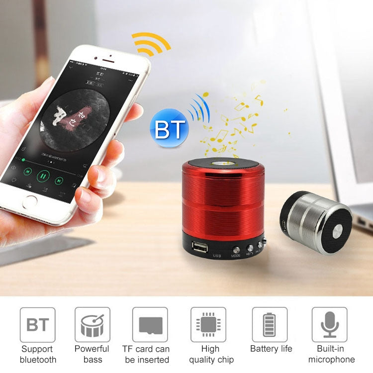 S28 Metal Mobile Bluetooth Stereo Portable Speaker with Hands-free Call Function(Red) - Desktop Speaker by PMC TechLife | Online Shopping South Africa | PMC TechLife