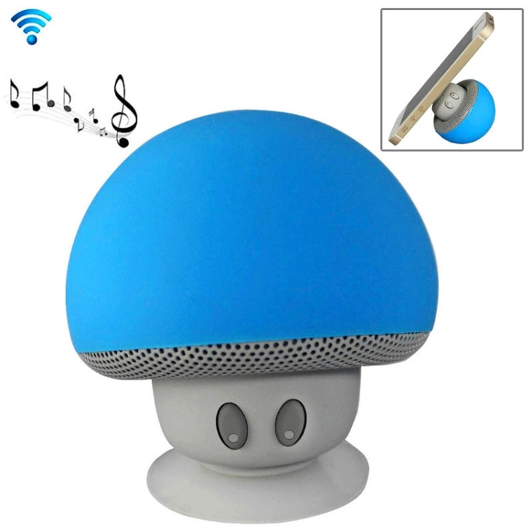 Mushroom Shape Bluetooth Speaker with Suction Holder(Blue) - Desktop Speaker by PMC Jewellery | Online Shopping South Africa | PMC Jewellery