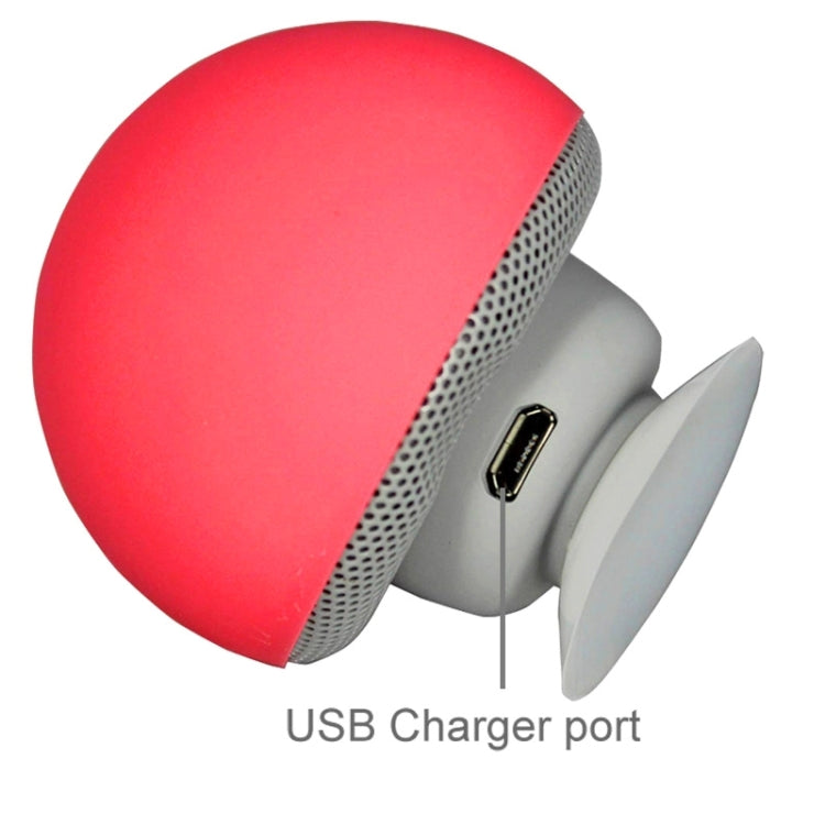 Mushroom Shape Bluetooth Speaker with Suction Holder(Red) - Desktop Speaker by PMC TechLife | Online Shopping South Africa | PMC TechLife